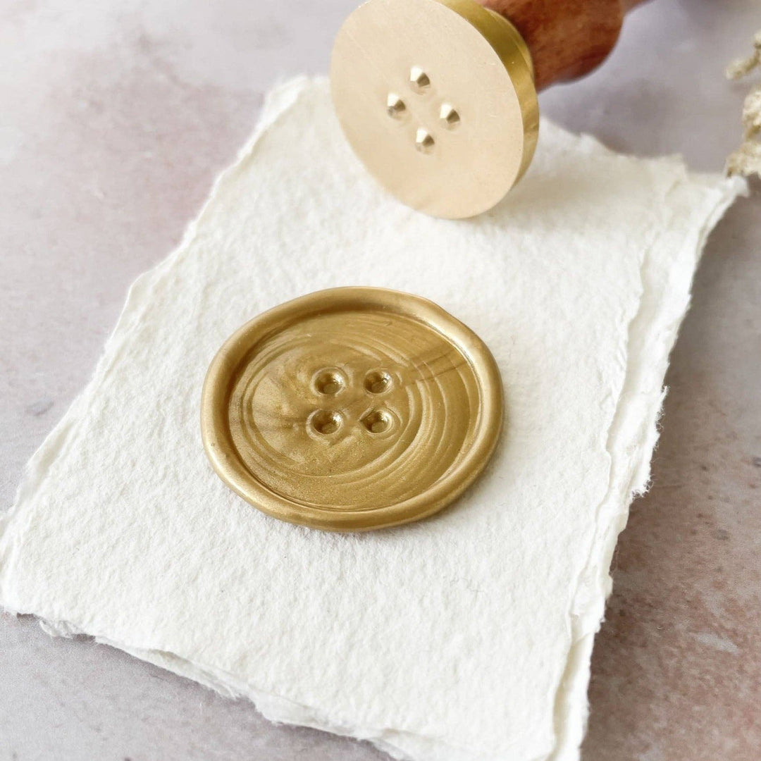 Cute as a Button Wax Stamp | Wax Seal in Cotton Bag