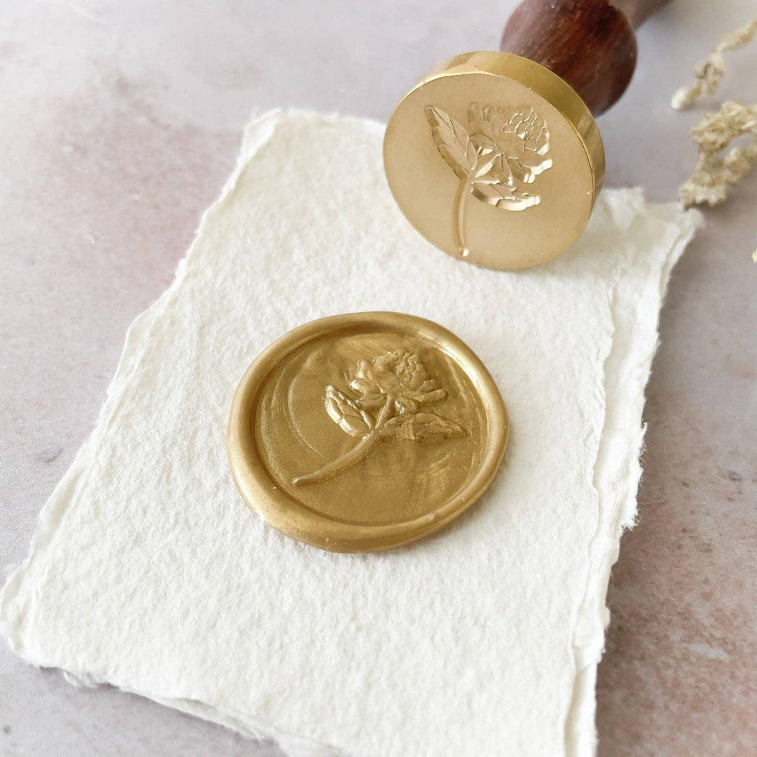 Peony Wax Stamp | Flower Wax Seal | Boxed
