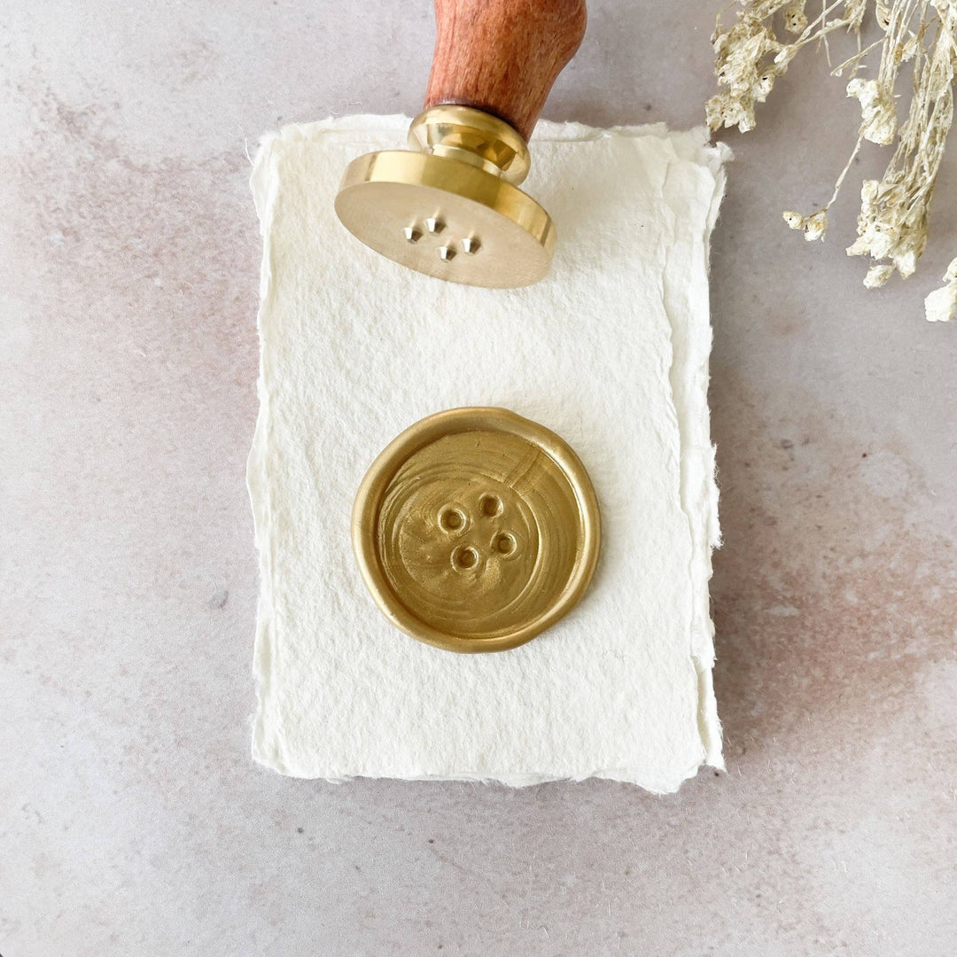 Cute as a Button Wax Stamp | Wax Seal in Cotton Bag