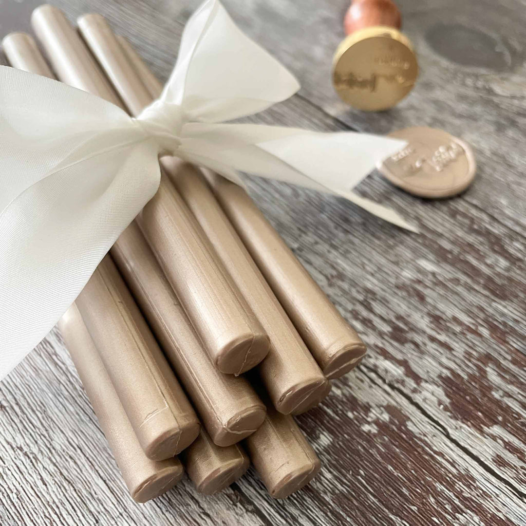 Champagne Gold Sealing Wax Sticks | Plastic Free | 11mm