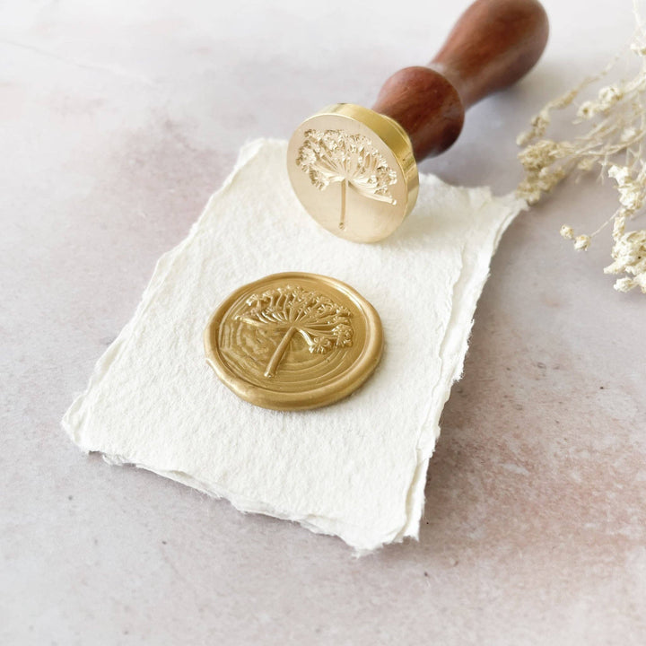 Wild Fennel Wax Stamp | Flower Wax Seal | In a Cotton Bag