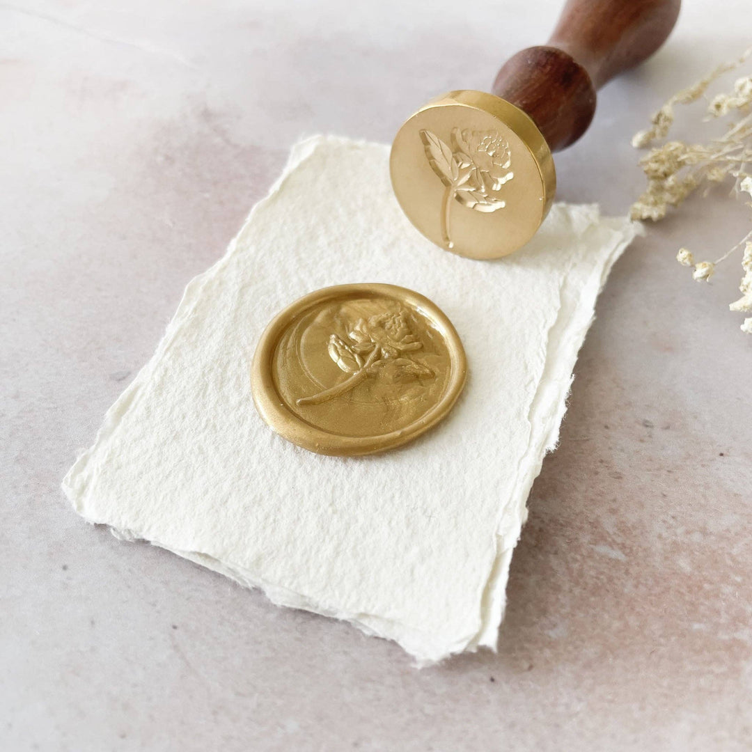 Peony Wax Stamp | Flower Wax Seal | Boxed