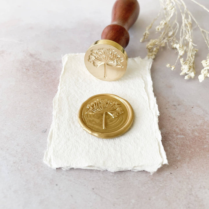 Wild Fennel Wax Stamp | Flower Wax Seal | In a Cotton Bag