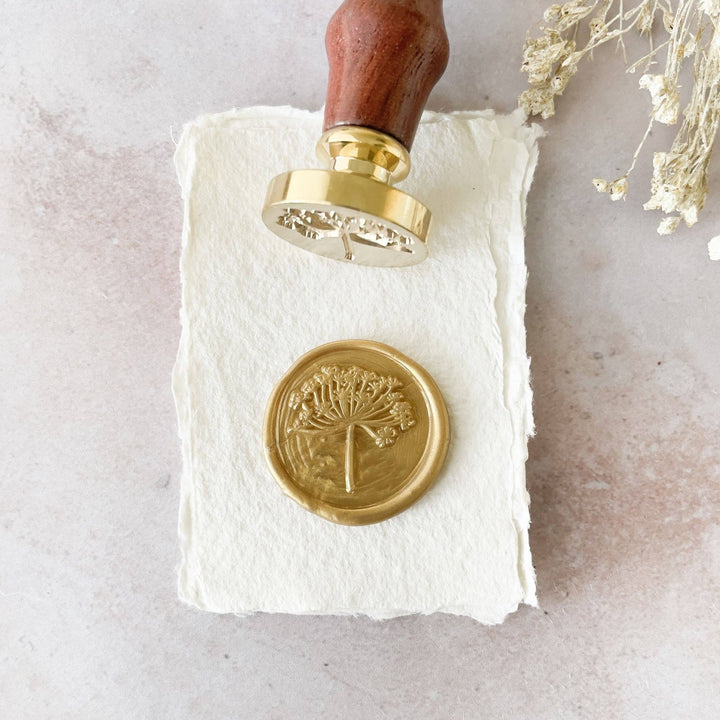 Wild Fennel Wax Stamp | Flower Wax Seal | In a Cotton Bag
