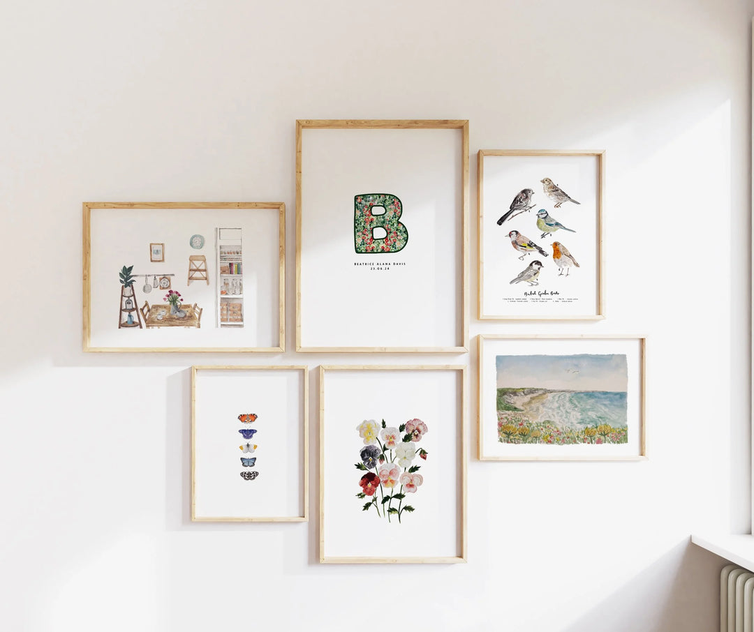 Bold Floral Letter Art Print