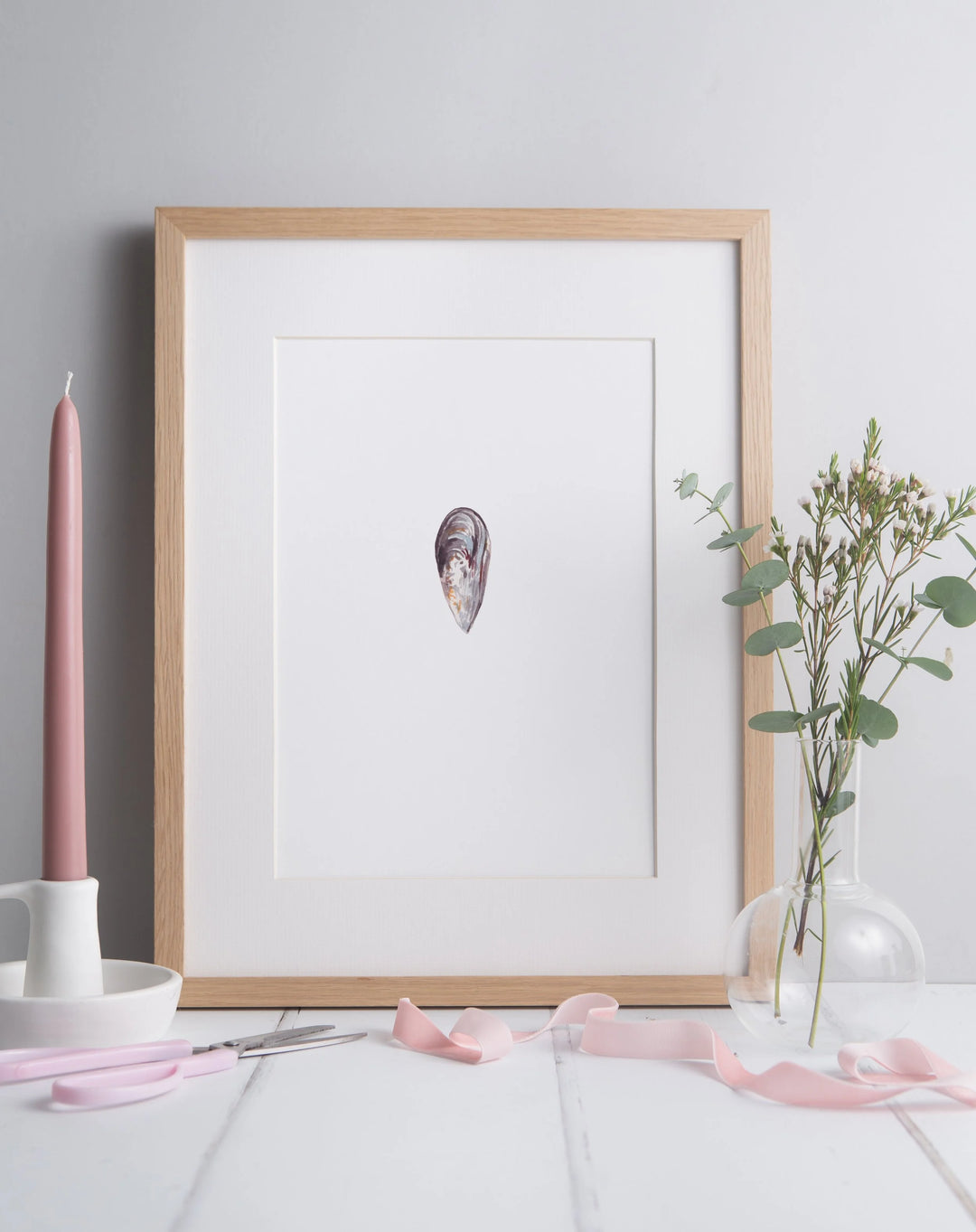 Blue Mussel Shell Art Print