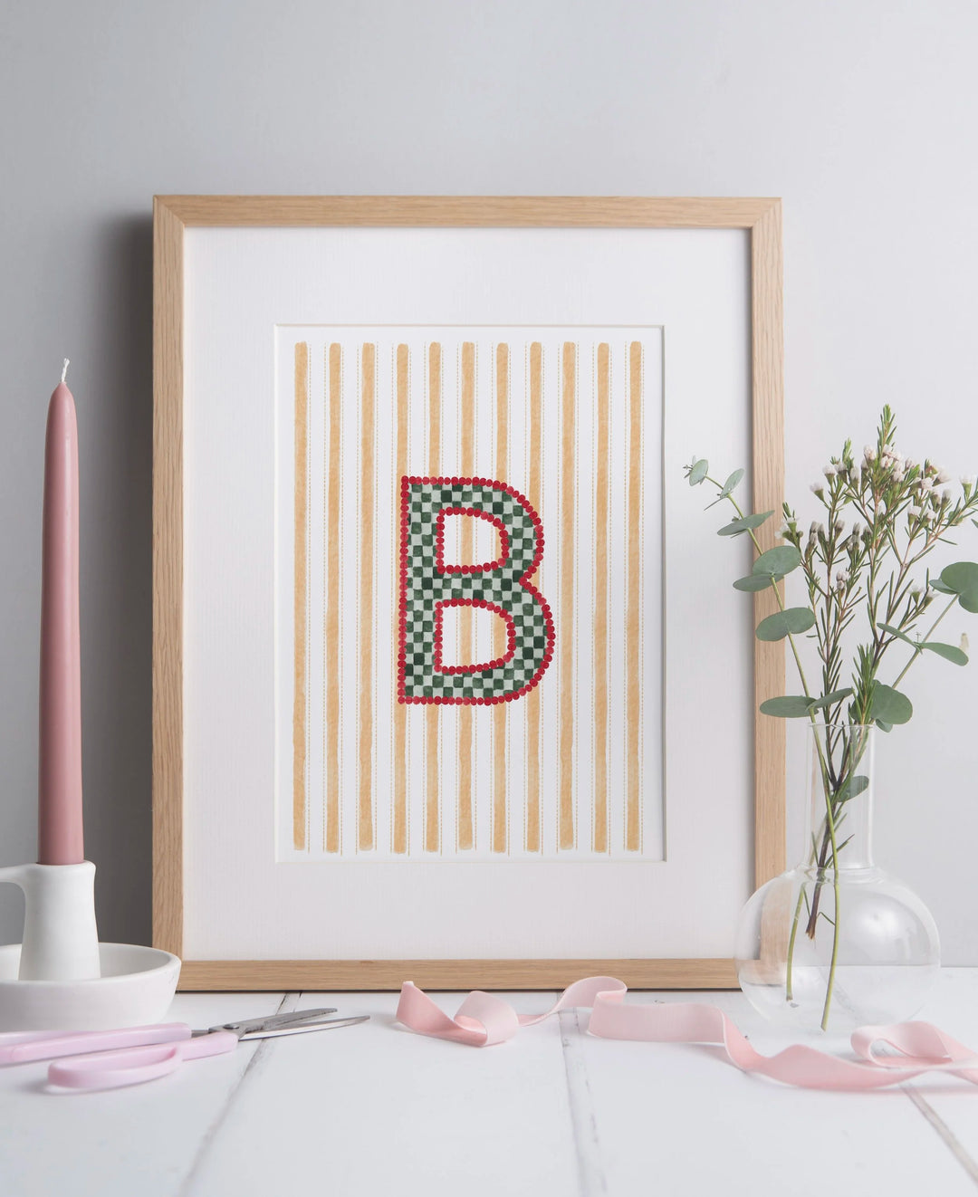 Braided Borders Letter Art Print