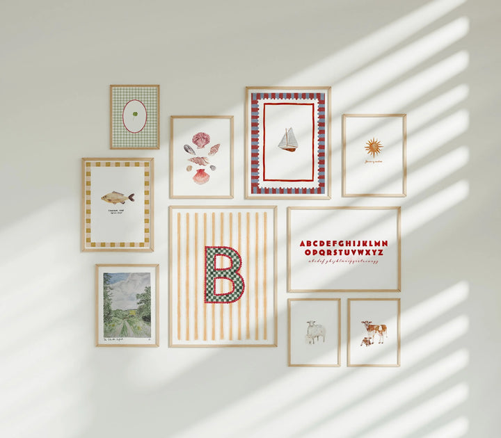 Braided Borders Letter Art Print
