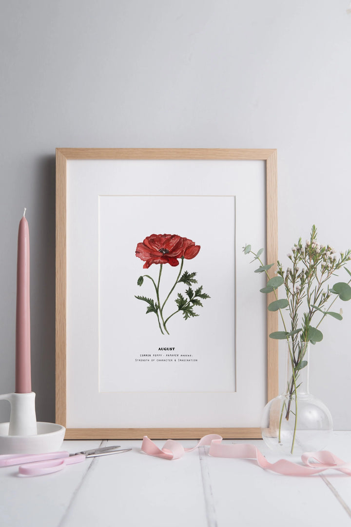 Set of 3 Birth Month Flower Prints