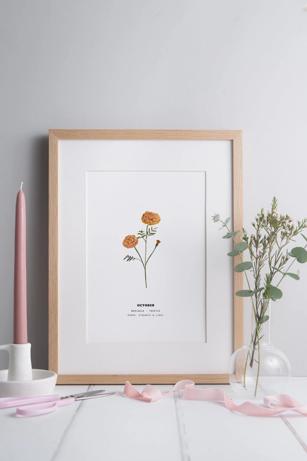 Set of 3 Birth Month Flower Prints