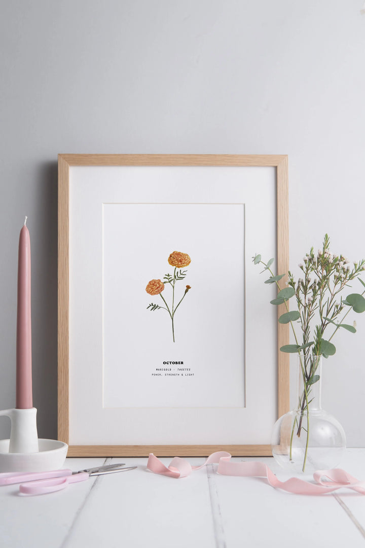 Set of 3 Birth Month Flower Prints