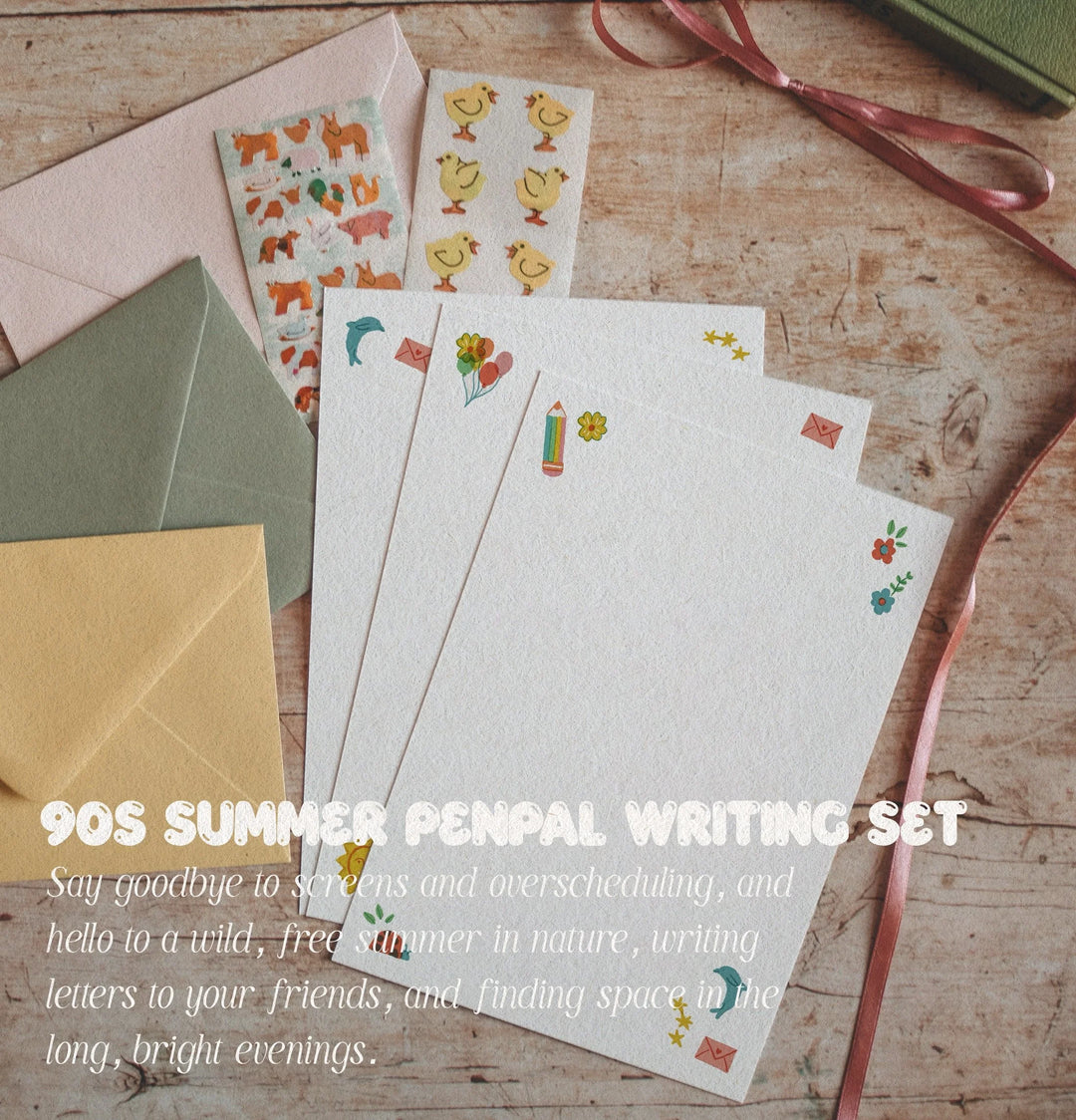 Double Pack: 90s Summer Pen Pal writing set