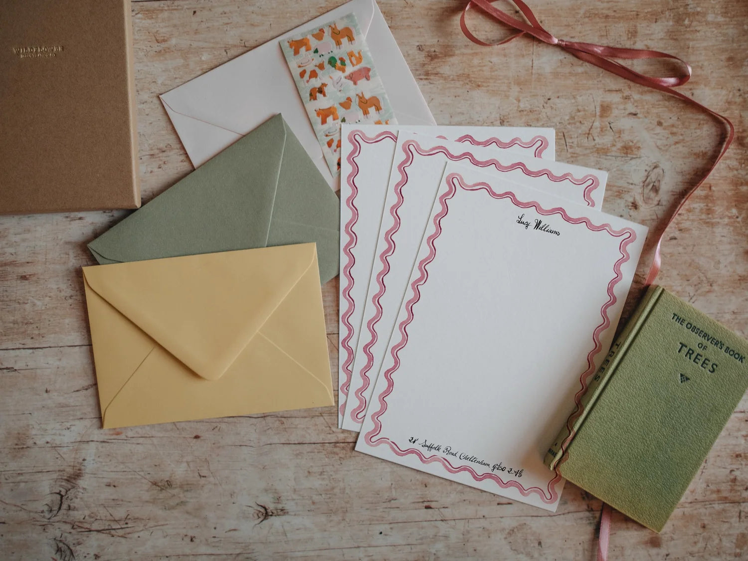 THE WAVERLY PERSONALISED WRITING SET (PINK) – Wildflower Illustration Co.