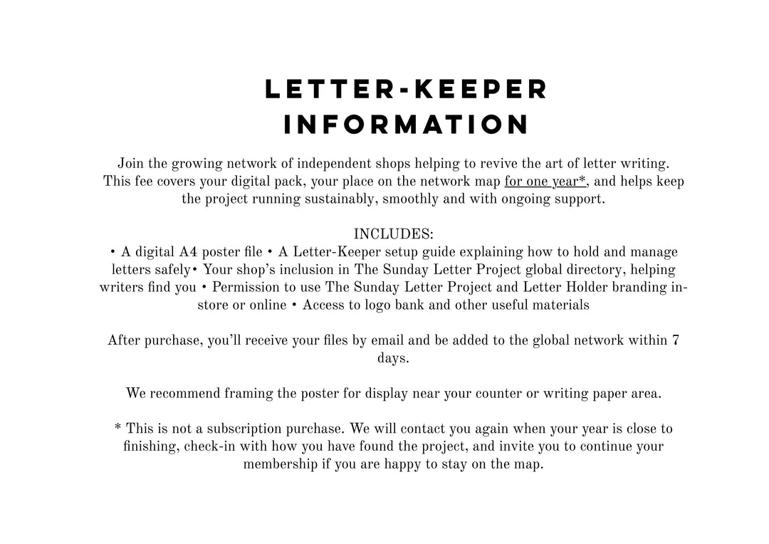 Become a Letter Keeper (ONLINE PACK)