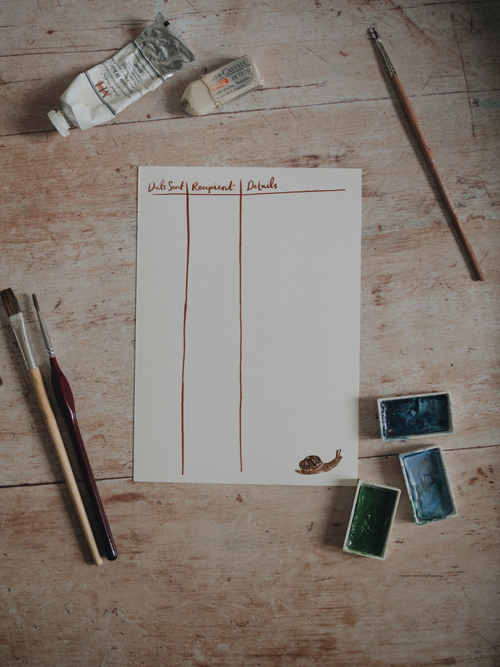 TSLP Printable Pen-pal tracker