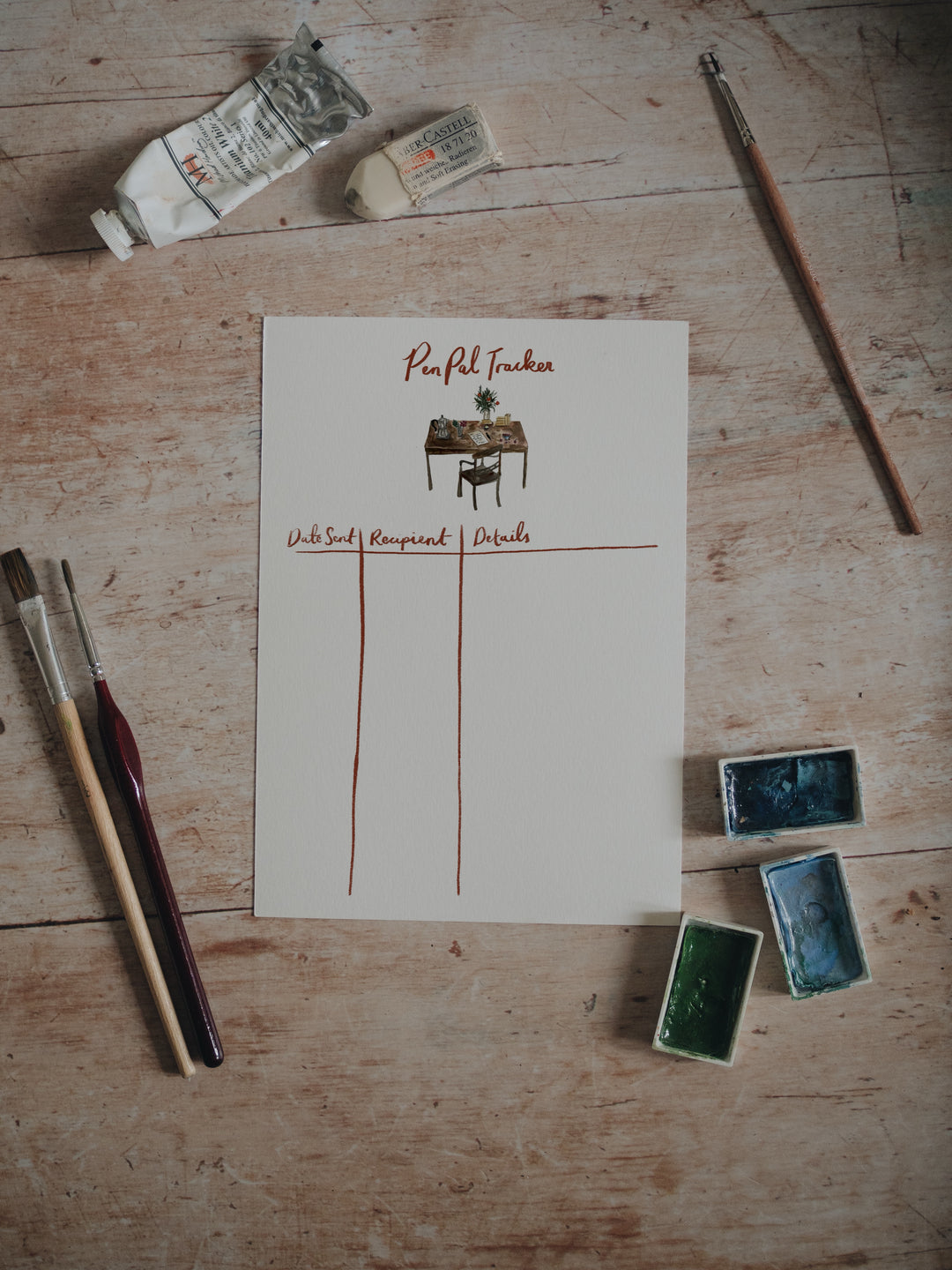 TSLP Printable Pen-pal tracker