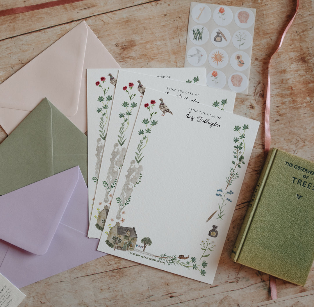 Printable Letterhead Writing Paper - The Sunday Letter Project Illustrated