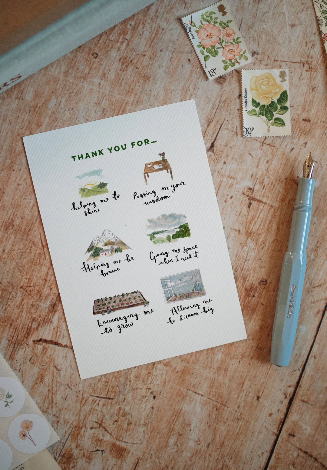 Thank you for... Wholesome Teacher Thank you Card