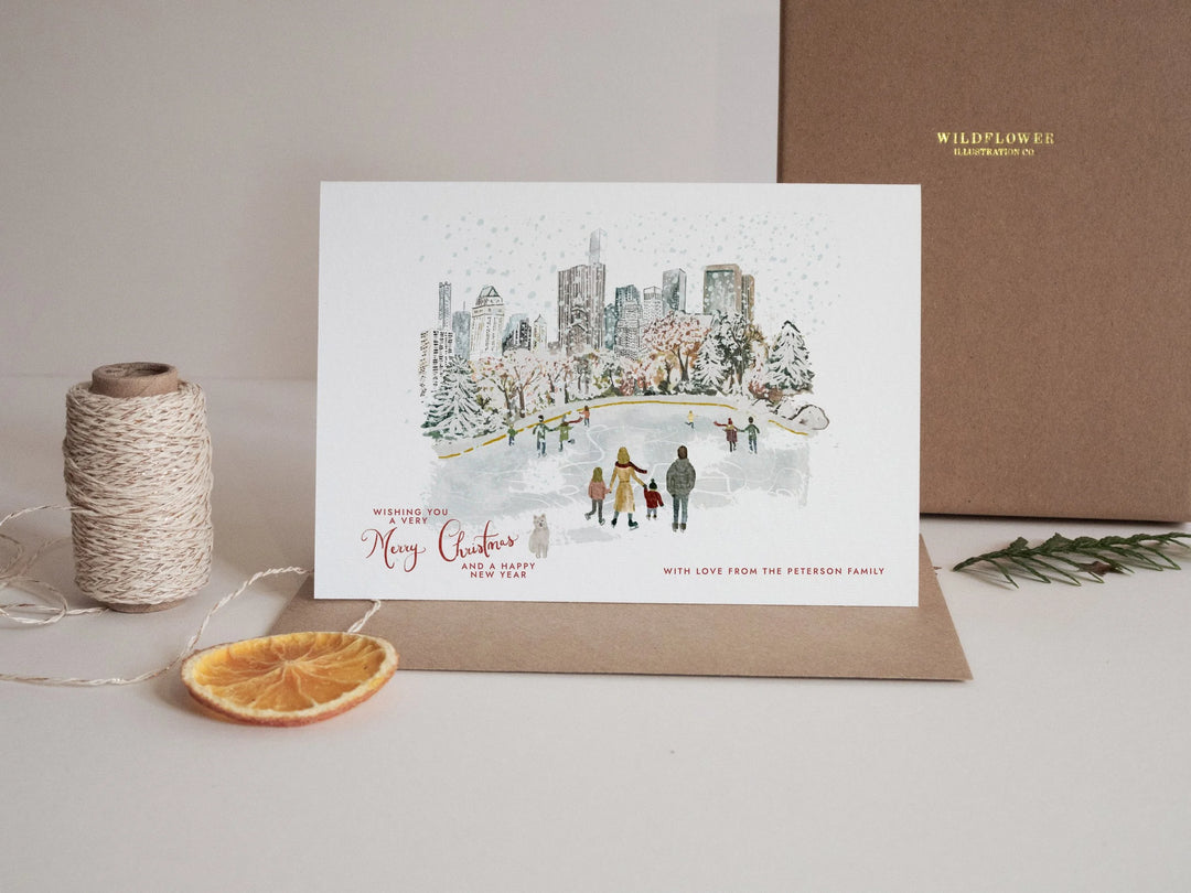 Personalised New York Ice Skating Card