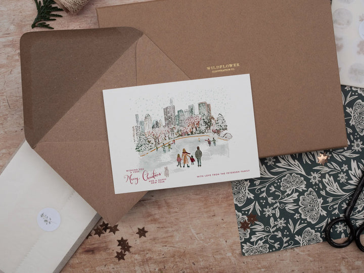 Personalised New York Ice Skating Card