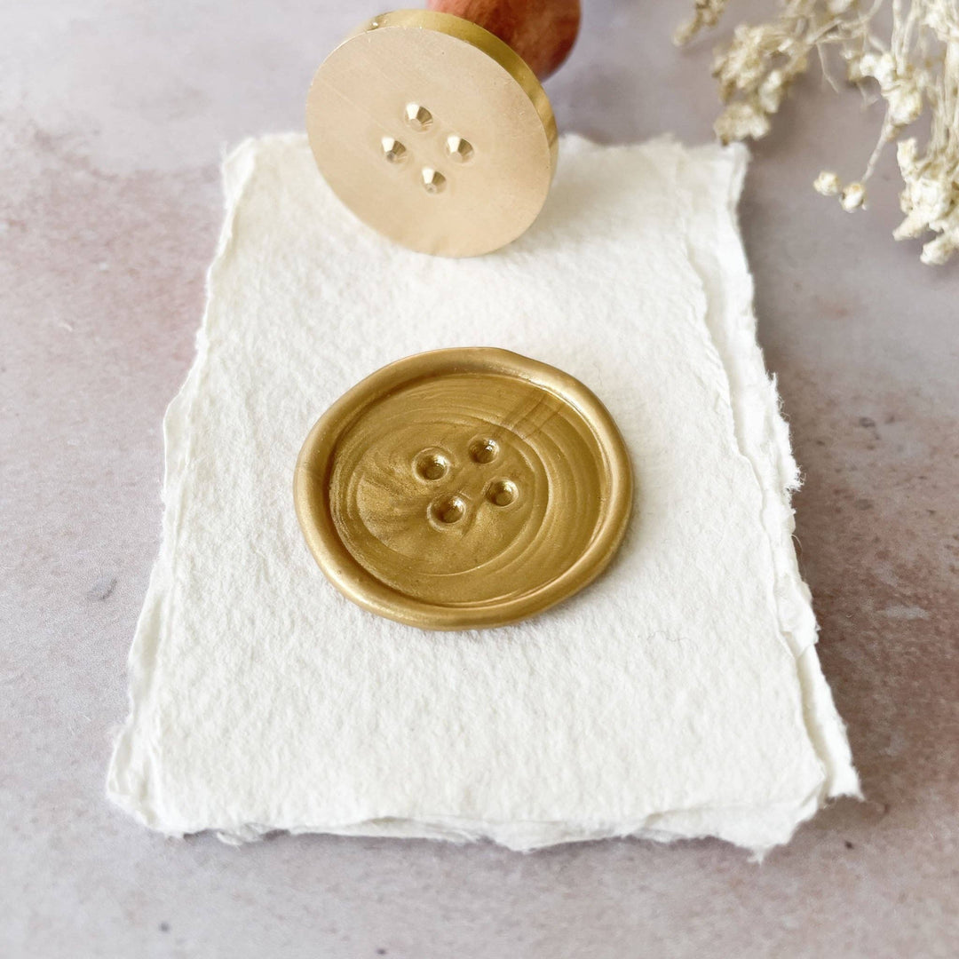 Cute as a Button Wax Stamp | Wax Seal in Cotton Bag