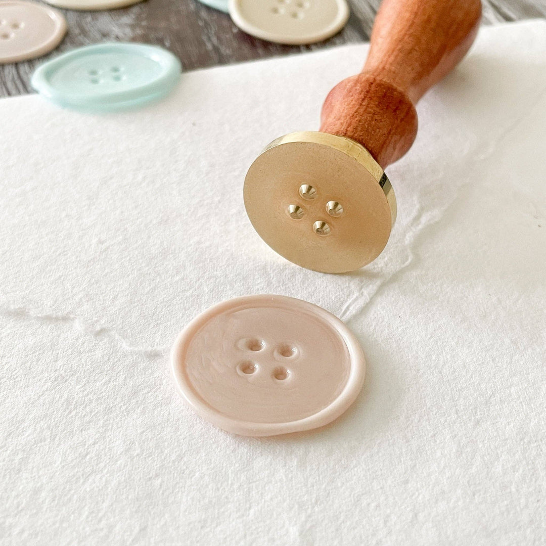 Cute as a Button Wax Stamp | Wax Seal in Cotton Bag