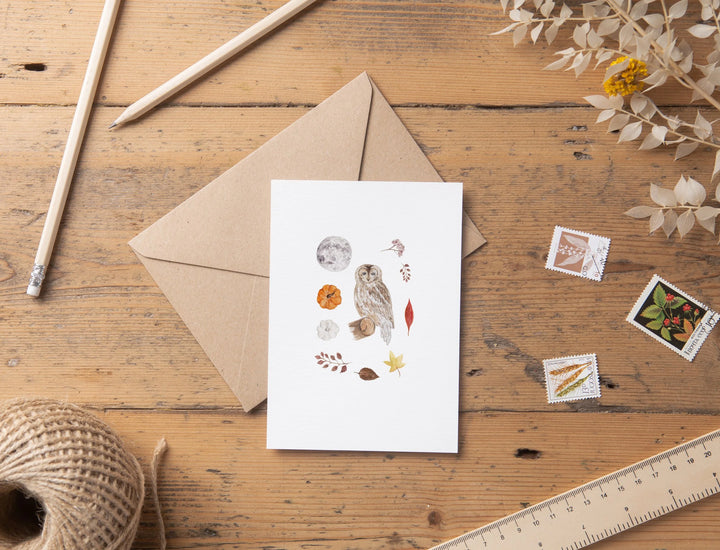 Harvest Moon Greetings Card