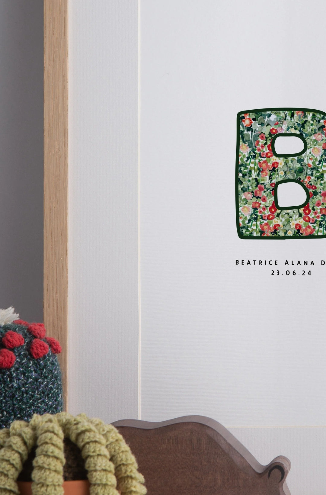 Bold Floral Letter Art Print